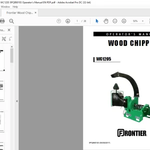 Frontier Wood Chipper WC1205 Operator's Manual(5PQ990103) - PDF DOWNLOAD