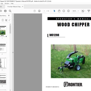 Frontier Wood Chipper WC1208 Operator's Manual(5PQ990127) - PDF DOWNLOAD