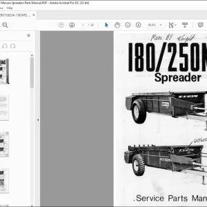Gehl 180 250MS Spreaders Service Parts Manual(901582A) - PDF DOWNLOAD