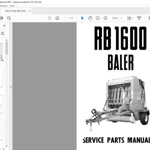 Gehl Baler BH1600 Service And Parts Manual(902379A)  - PDF DOWNLOAD