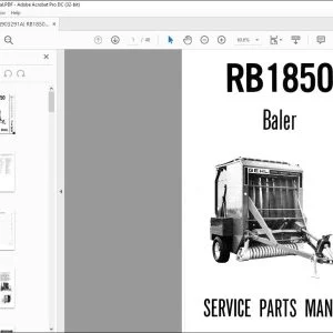 Gehl Baler RB1850 Service Parts Manual(903291A) - PDF DOWNLOAD