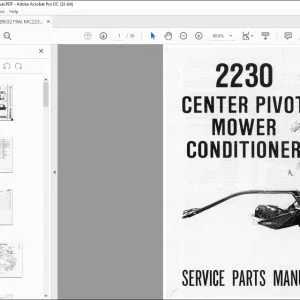 Gehl Center Pivot Mower Conditioner 2230 Service Parts Manual(903219A) - PDF DOWNLOAD