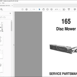 Gehl Disc Mower 165 Service Parts Manual(906558A) - PDF DOWNLOAD