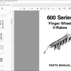 Gehl Finger Wheel V-Rakes 600 Series PARTS MANUAL(909922) - PDF DOWNLOAD