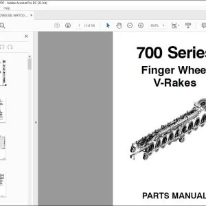 Gehl Finger Wheel V-Rakes 700 Series PARTS MANUAL(909923B) - PDF DOWNLOAD