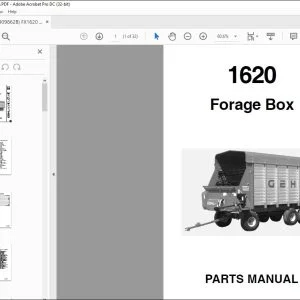 Gehl Forage Box 1620 PARTS MANUAL(909862) - PDF DOWNLOAD