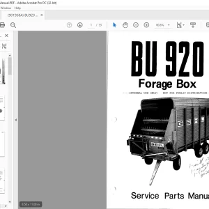 Gehl Forage Box BU920 Parts Manual(901938A) -  PDF DOWNLOAD