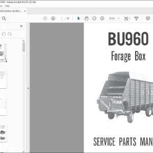 Gehl Forage Box BU960 Service And Parts Manual(903069) - PDF DOWNLOAD