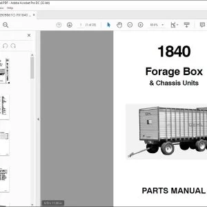 Gehl Forage Box & Chassis Units 1840 Parts Manual(909861A) - PDF DOWNLOAD