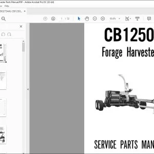 Gehl Forage Harvester CB1250 Service And Parts Manual(902734) - PDF DOWNLOAD