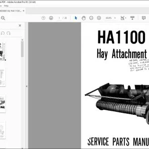 Gehl Hay Attachment HA1100 SERVICE PARTS MANUAL(903661) - PDF DOWNLOAD
