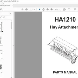 Gehl Hay Attachment HA1210 PARTS MANUAL(907552) - PDF DOWNLOAD