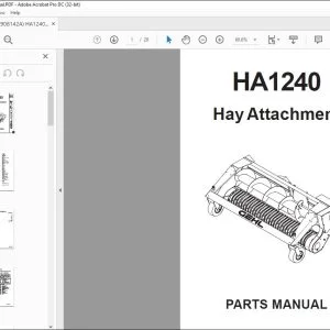 Gehl Hay Attachment HA1240 PARTS MANUAL(908142) - PDF DOWNLOAD