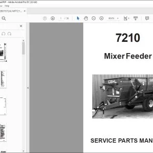 Gehl Mixer Feeder 7210 Service Parts Manual(907072A) - PDF DOWNLOAD