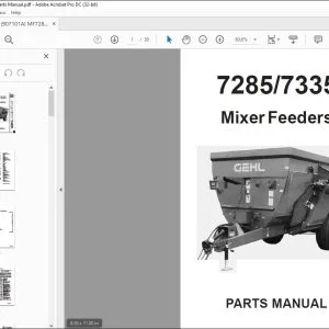 Gehl Mixer Feeders 7285 7335 Parts Manual(907101) - PDF DOWNLOAD