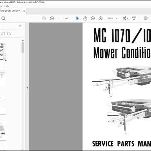 Gehl Mower Conditioner MC1070 1090 Service And Parts Manual(902579) - PDF DOWNLOAD