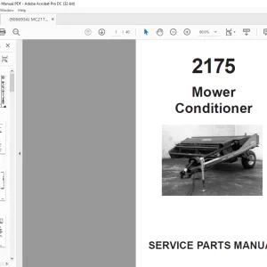 Gehl Mower Conditioner MC2175 Service Parts Manual - PDF DOWNLOAD