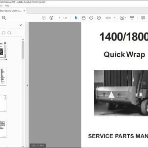 Gehl Quick Wrap 1400 1800 SERVICE PARTS MANUAL(907082) - PDF DOWNLOAD