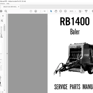 Gehl RB1400 Baler Service Parts Manual - PDF DOWNLOAD
