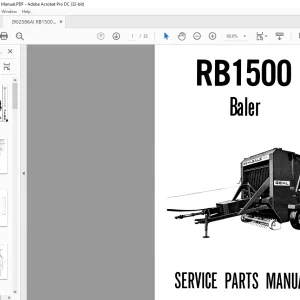 Gehl RB1500 Baler Service Parts Manual(902586A) - PDF DOWNLOAD