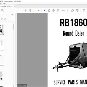 Gehl Round Baler RB1860 Service Parts Manual(903416) - PDF DOWNLOAD