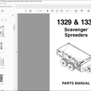 Gehl Scavenger Spreaders1329 & 1330 Parts Manual(907523C) - PDF DOWNLOAD