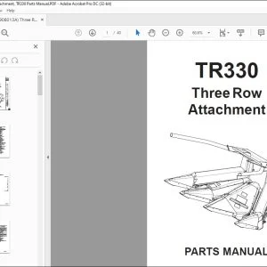 Gehl Three Row Attachment TR330 PARTS MANUAL(908013) - PDF DOWNLOAD
