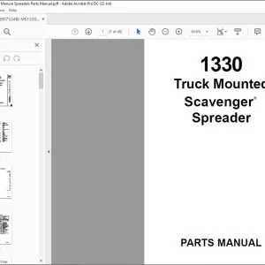 Gehl Truck Mounted Scavenger Spreader 1330Parts Manual(907534B) - PDF DOWNLOAD