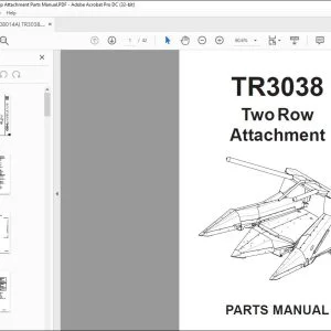 Gehl Two Row Attachment TR3038 PARTS MANUAL(908014) - PDF DOWNLOAD