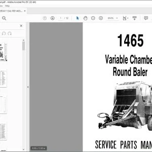 Gehl Variable Chamber Round Baler 1465 Service Parts Manual(904113A) - PDF DOWNLOAD
