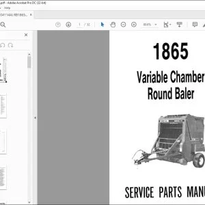 Gehl Variable Chamber Round Baler 1865 Service Parts Manual(904114) - PDF DOWNLOAD