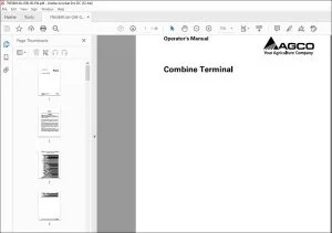 Gleaner EU Combine Terminal Operator's Manual 79036914A - PDF DOWNLOAD