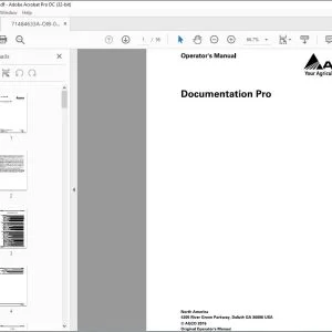 Gleaner EU Documentation Pro Operator's Manual 71484633A - PDF DOWNLOAD