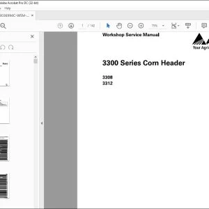 Gleaner NA Harvesting 3300 Series 3308 3312 Corn Header Service Manual 79036994C - PDF DOWNLOAD