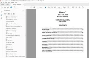 Gleaner NA Harvesting S68 S78 S88 Rotary Combine Service Manual 79036238C - PDF DOWNLOAD