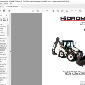 Hidromek Backhoe Loader HMK 102S SPARE PARTS CATALOG Manual(A80001)_EN_TR - PDF DOWNLOAD