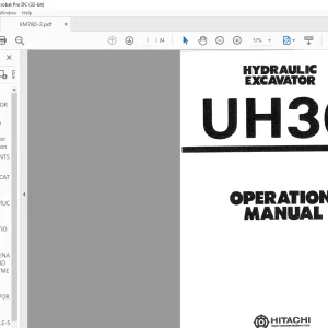 Hitachi Hydraulic Excavator UH030 Operation Manual(EM780-2)  - PDDF DOWNLOAD