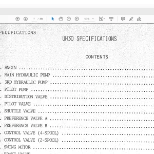 Hitachi Hydraulic Excavator UH030 Service Manual(KM014-00) - PDF DOWNLOAD