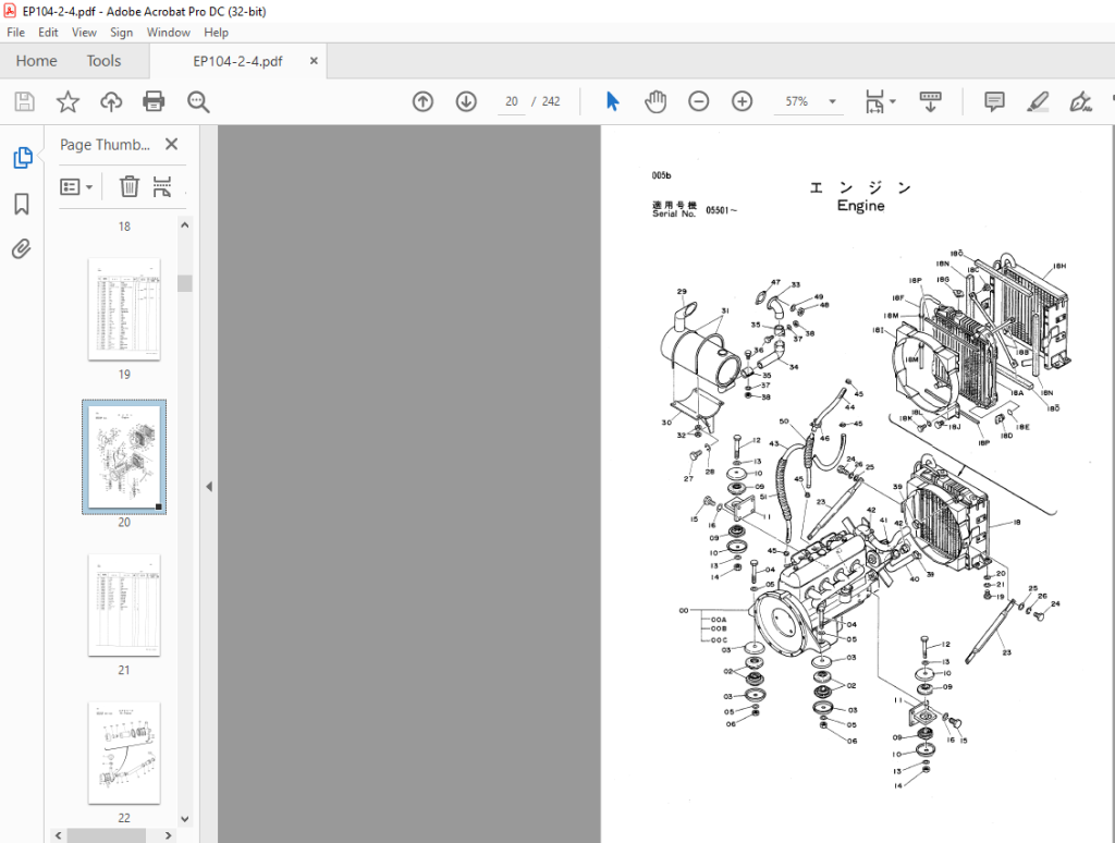 Hitachi Hydraulic Excavator UH033 Parts List Manual(EP1049-2-4) - PDF ...