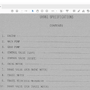 Hitachi Hydraulic Excavator UH081 SERVICE Manual - PDF DOWNLOAD