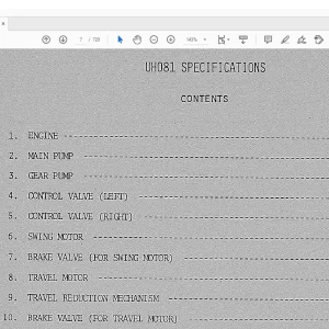 Hitachi Hydraulic Excavator UH081 Service Manual(KM038-00)  - PDF DOWNLOAD