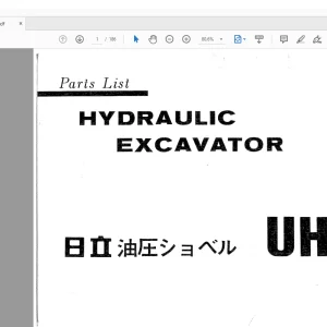 Hitachi Hydraulic Excavator UH09 Parts List Manual(P750-3)- PDF DOWNLOAD