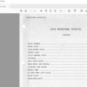 Hitachi Hydraulic Excavator UH101 Service Manual(KM052-00) - PDF DOWNLOAD