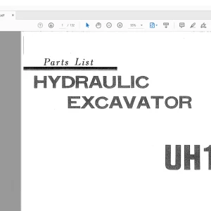 Hitachi Hydraulic Excavator UH14-D Parts List Manual(P120-5-1) - PDF DOWNLOAD