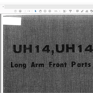 Hitachi Hydraulic Excavator UH14-UH14D Long Arms Front Parts List Manual(P1291-1-1)  - PDF DOWNLOAD