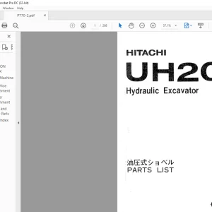 Hitachi Hydraulic Excavator UH20 Parts List Manual(EM770-2) - PDF DOWNLOAD