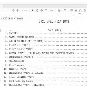Hitachi Hydraulic Excavator UH20  Service Manual(KM084-00) - PDF DOWNLOAD