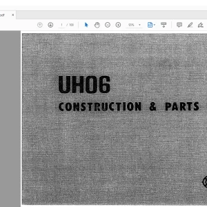 Hitachi Hydraulic excavator UH06 Construction & Parts Catalog  Manual(P160-3-2) - PDF DOWNLOAD