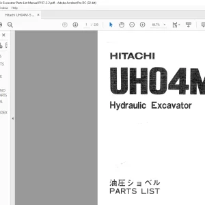 Hitachi UH04M-5 Hydraulic Excavator Parts List Manual P157-2-2 - PDF DOWNLOAD