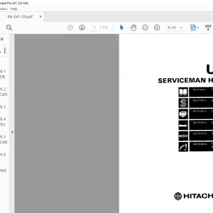 Hitachi UH501 SERVICEMAN HANDBOOK Manual KH-041-00 -  PDF DOWNLOAD